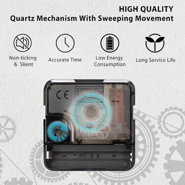 Дитячий настінний годинник без цокання 30см Кольорові цифри Сучасний кварцовий безшумний настінний годинник на батарейках для дитя