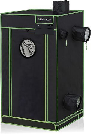 Тент для вирощування рослин у приміщенні чорний-зелений Гроубокс, домашнє вирощування, гроушафа Тент для розсади, рослинний намет, теплиця для вирощування, кімнатний сад 60x60x120 см, 60x60x120