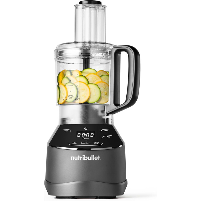 Повнорозмірний блендер nutribullet Combo, електричний блендер, багатофункціональний подрібнювач, професійний, потужність 1200 Вт, глечик 1,89 л, банки 946 мл і 710 мл, чорний, NBF500MB версія для ЄС