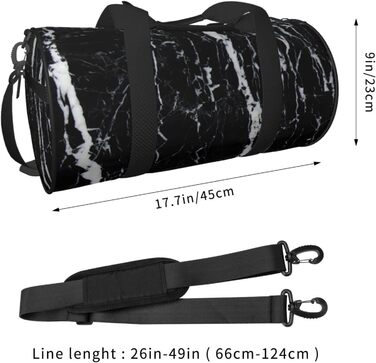 Містка дорожня сумка в мармуровому дизайні (чорно-білий), водонепроникна спортивна сумка для басейну