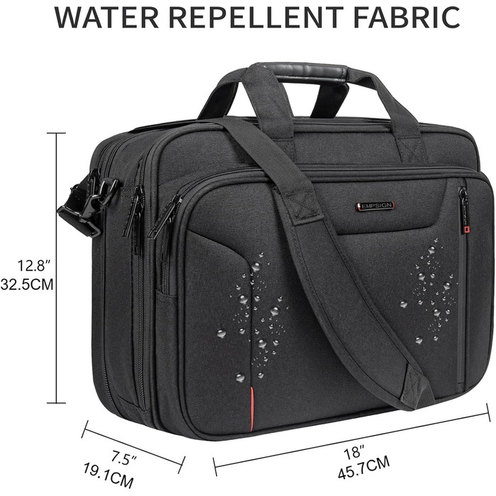 Сумка для ноутбука Сумка для ноутбука для ноутбука до 17.3 дюймів Розширювана водонепроникна сумка через плече Сумка для перенесен