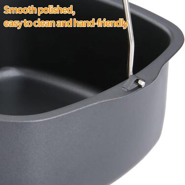 Форма для аерофритюрниці, термостійкі аксесуари для фритюрниці, багаторазова форма для торта, кошик для випічки хліба, форма для випічки праски з легким очищенням, аксесуари для фритюрниці для HD9925, HD9860, HD9905 01 (22 см)