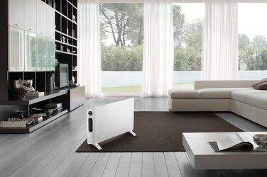 Конвекторний обігрівач De&39Longhi HSX Slim Style HSX4320E - Тепловентиляторний обігрівач з 3 режимами нагріву для швидкого нагрівання, цифровий термостат для контролю температури, 24-годинний таймер, ручки для перенесення, функція захисту від замерзання,