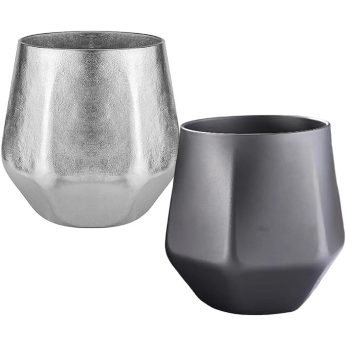 Мл двостінна ізольована титанова чашка для пиття для кемпінгу, пікніків та активного відпочинку, срібляста, 240