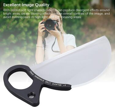 Ручний роздільний діоптрійний фільтр, 79-міліметровий фільтр зі спеціальним ефектом розмиття, покриття MRC, водонепроникне оптичне скло для фотозйомки з розділеним діоптрійним фільтром для дзеркальної камери