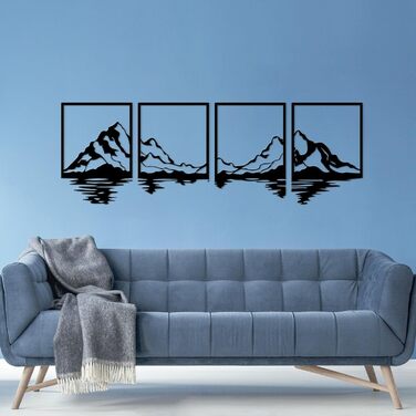 И металеві гірські настінні картини, великі гори прикраса стін, гірські річки, декоративний живопис, підходить для вітальні, спаль