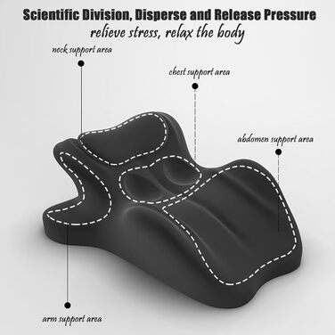 Звичайна подушка Sweet Spot, подушка для пар Chiro-Monk кут 27, ідеальне положення, ергономічна клиноподібна подушка з піни з ефектом пам&39яті для підтримки талії (чорна)