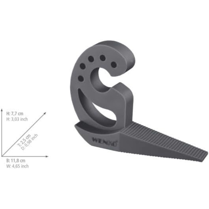 Заглушка для дверей і вікон Multi-STOP антрацит Буфер і захист від защемлення сірий - антрацит антрацит антрацит 7,7 x 2,5 x 11,8