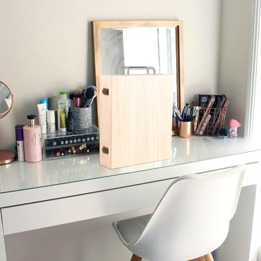 Коробка для ефірних олій CPROSP з 72 слотами, бамбук, коробка для зберігання ефірних олій, органайзер для ефірних олій, для лаку для нігтів, ароматичних олій, косметики, дифузорів ароматичних олій та губної помади, 35 x 30 x 8,5 см