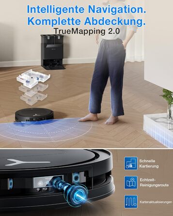 Робот-пилосос ECOVACS DEEBOT T50 Omni Gen3, 25 000 Па, чорний