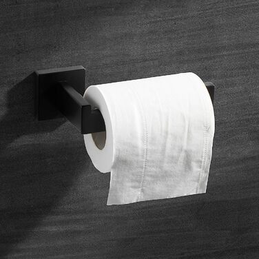 Тримач для туалетного рулону, тримач для туалетного рулону з нержавіючої сталі для кухні та ванної кімнати туалетний папір чорний