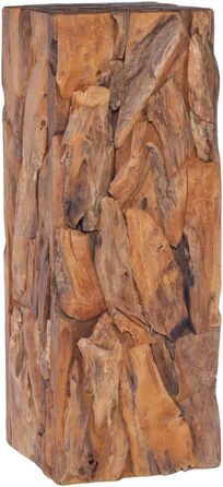 Журнальний столик з масиву тика, стіл для дивана, підставка для рослин, колона для рослин, підставка для квітів, дерев&39яний стіл, стіл для квітів, стіл 30x30x80 см