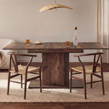 Обідній стіл B&D home Bosco розсувний 120-160x80 см, розрахований на 4-6 осіб, дерев&39яний кухонний стіл з підставкою для їдальні, кухні сучасний скандинавський дизайн техаський дуб, каркас з техаського дуба BE 11201-BE-EITE