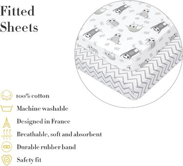 Комплект постільної білизни MY LITTLE ZONE для дитячого ліжечка, нейтральний, лісовий декор дитячої кімнати, комплект постільної б