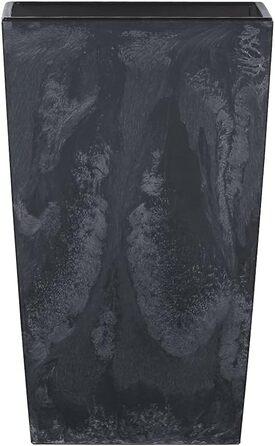 Квітковий горщик Deuba 26 л 50x26,5x26,5 см, імітація бетону, з полицею, для приміщень та вулиці, ящик для квітів, антрацитовий, 26 літрів, антрацитовий