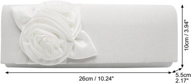 Сатинова сумочка-клатч з квітковим візерунком для весілля, вечірки, випускного, вечора. Біла жіноча сумочка.