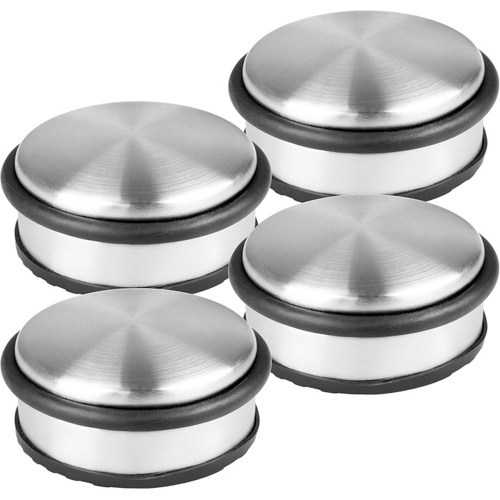 Набір з 4 твердих дверних заглушок з нержавіючої сталі - важка підлогова заглушка 1,2 кг/шт, дверна заглушка в сучасному дизайні з