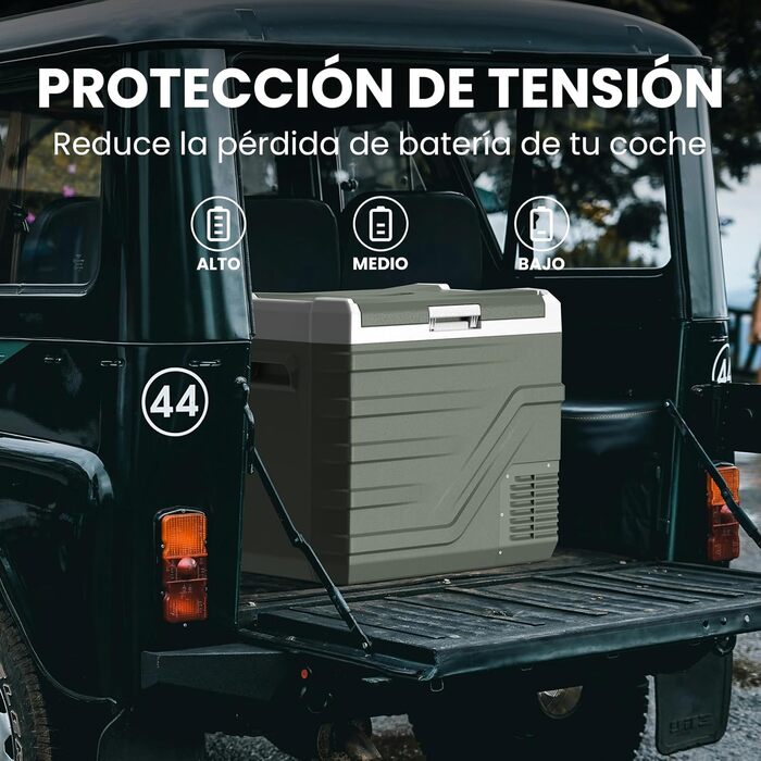 Портативний електричний холодильник 44 л, портативний холодильник 12 В/24 В постійного струму 100 240 вольт змінного струму для ав