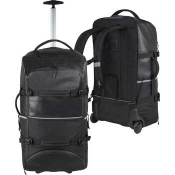 Дорожня сумка normani Backpacker - візок з фронтальним завантаженням та багатьма кишенями, 60 літрів, чорна, водонепроникна