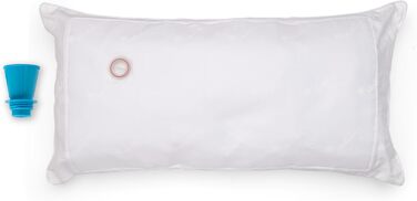 Водяна подушка Mediflow - Ортопедична подушка з волокна Elite Collection для зняття болю в шиї, регульована водяна подушка для сну, біла (40 x 80 см)