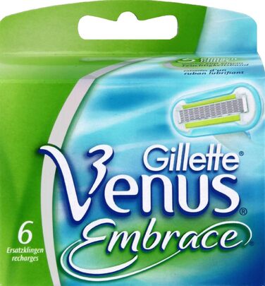 Жіночі леза для бритви Gillette Venus Embrace, 6 упаковок