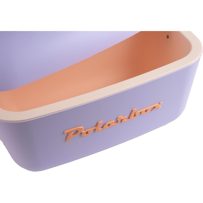 Портативний кулер Polarbox міні-кулер 20 л, пляжний кулер, маленький портативний кулер, вінтажний, регульована ручка, кулер Polarbox, портативний міні-кулер 20 л фіолетового кольору, помаранчевий