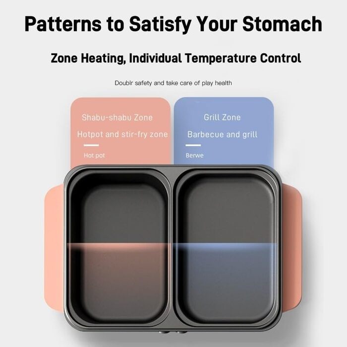 Вт електричний гриль для внутрішнього гриля, електричний корейський гриль, контактний гриль, міні-електрична сковорода на сковороді, гаряча каструля на 2 особи, дворазова вилка ЄС, 220 В 180 , для дому, кімнати в гуртожитку, 1200