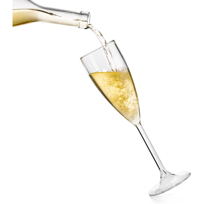 Пластикові келихи для шампанського Elsjoy 12 шт. , 170 мл небиткі келихи для шампанського, келихи для шампанського на ніжці, багат