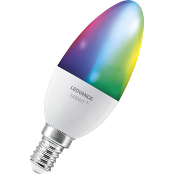 Світлодіодна лампа LEDVANCE Smart LED з технологією WiFi, цоколь E14, регулювання яскравості, зміна кольору світла (2700-6500K), зміна кольорів RGB, замінює лампи розжарювання 40 Вт, SMART WiFi Candle Multicolour, упаковка 3 шт.