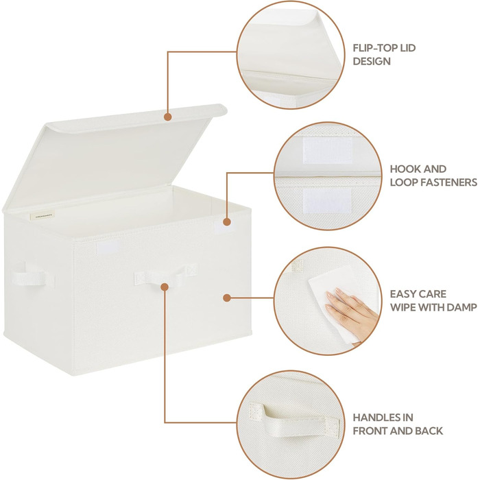 БАБУСЯ КАЖЕ набір тканинних коробок для зберігання та 6 складних підвісних полиць