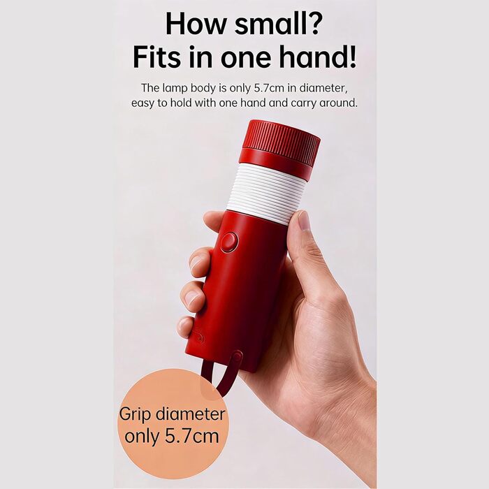 Ліхтар для кемпінгу, акумуляторний світлодіодний ліхтар для намету, складний, підвісний, з акумулятором 4000 мАг для кемпінгу, надзвичайних ситуацій та активного відпочинку на свіжому повітрі (цегляно-червоний)