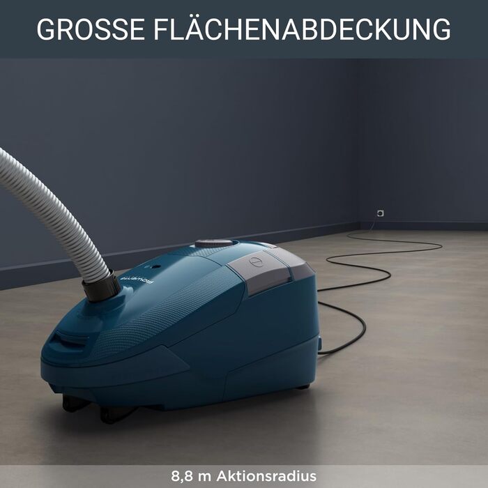 Пилосос з мішком RO3126EA Паркетний набір 900 Вт 4,5 л пилозбірник 8,8 м робочий радіус, темно-синій/сірий Будинок