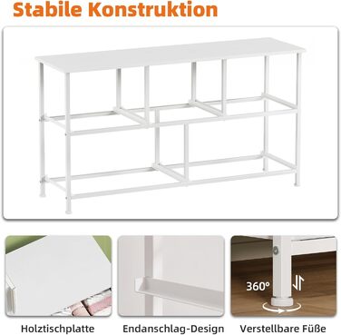 Комод Somdot, Тканинний комод, Комод для спальні, вітальні, коридору, Комод, Шафа для зберігання, 5 тканинних шухляд, Біла шкіра, 30Г x 100Ш x 55В см (5 шухляд)