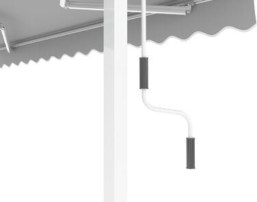 Окремостояча маркіз METRO Professional з ручкою, алюміній/поліестер, 3,5 x 3 м, сріблястий