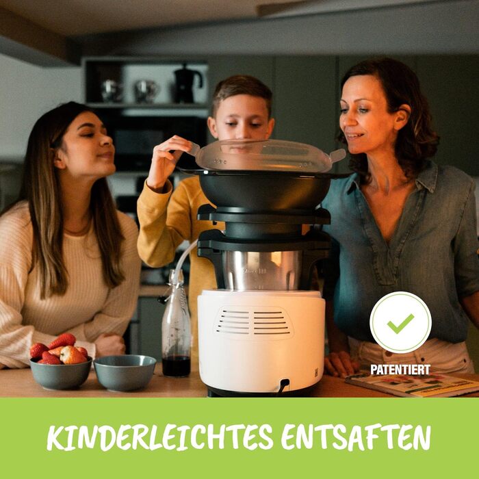 Соковижималка MixFino для Monsieur Cuisine Connect & Smart - 99 хвилин вичавлювання соку без спорожнення чаші - сік без вичавлювання