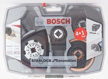 Набір багатофункціональних інструментів Bosch Professional Starlock з 5 предметів (для дерева, металу, мультиматеріалів та абразив