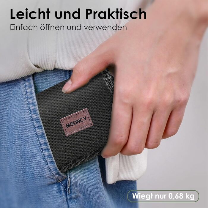 Складаний стілець MOONCY, 3326,532 см, Портативний кемпінговий стілець, Складаний, Витримує до 120 кг, Легкий рибальський стілець для походів, риболовлі та активного відпочинку, Чорний