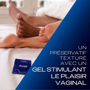 Презервативи Durex Intense Orgasmic, рельєфні з стимулюючим гелем, 10 шт