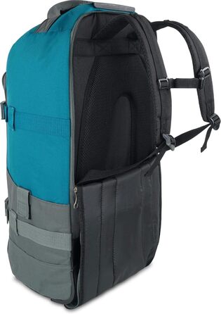 Дорожня сумка-візок normani з функцією рюкзака 90 літрів - рюкзак з фронтальним завантаженням, практичний дорожній візок та рюкзак в одному положенні з 7 відділеннями, колір сірий/бензиновий, 90 літрів