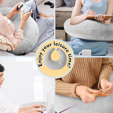 Подушка підлокітника, м&39яка U-подібна подушка для читання, ергономічна підставка для дивана, плюшевий дизайн з тканини, в&39язана гачком подушка, ліжко для роботи, в&39язання гачком, дорослих, дітей, перегляду телевізора