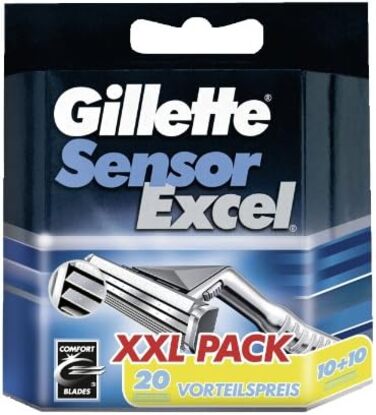 Знята з виробництва модель Gillette SensorExcel System Blades 20 шт. , 20 шт.