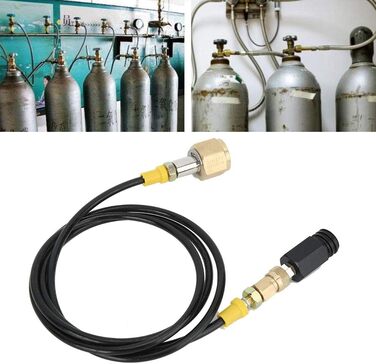 М W21.8-14 DIN477 Адаптер бака CO2 Комплект шлангів високого тиску для соди Аксесуари для домашнього офісу - насолоджуйтесь газованою водою вдома, 1,5