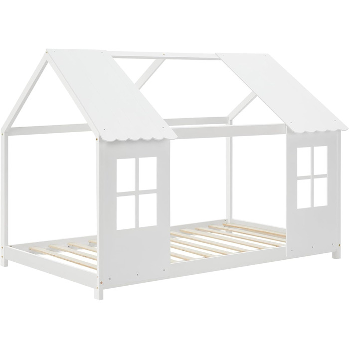 Дитяче ліжко Tostedt Ліжко-будиночок Молодіжне ліжко Ліжко-будиночок Ігрове ліжко Напіввідкритий дизайн Ліжко Монтессорі з масиву