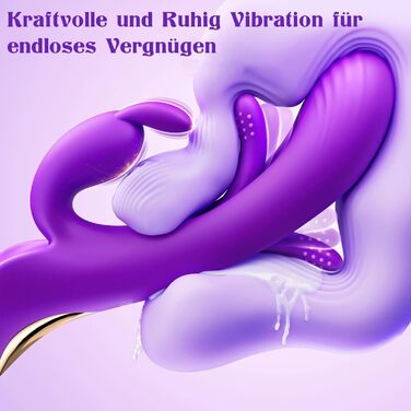 Вібратор для жінок Glanvoo, стимулятор точки G та клітора, 7 режимів, фіолетовий