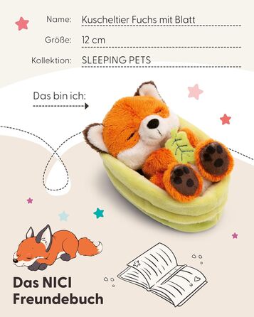 М'яка іграшка NICI Лисичка у кошику 12см, помаранчева - плюшева лисичка для обіймів та ігор, для дітей та дорослих - 61581