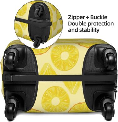 Чохол на валізу Ананас, м'який, чорний, маленький