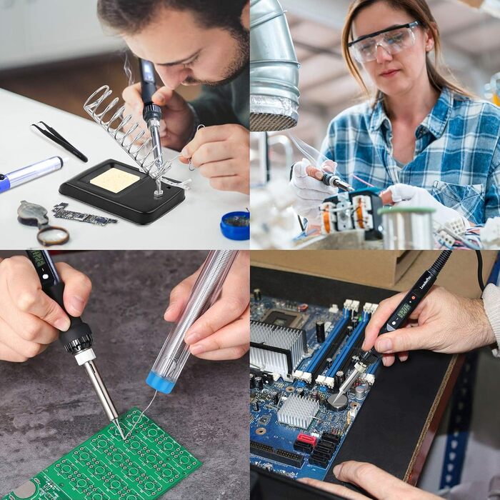 Набір електричних паяльників - набір паяльників 80 Вт, на паяльнику, регульована температура 180 - 480 з ручкою паяльника, паяльни