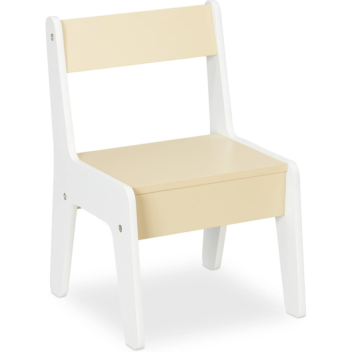 Дитячий комплект сидіння Relaxdays, Дитячий комплект столу, стіл та стілець, Комбінація дитячих сидінь, для хлопчиків та дівчаток, Бежево-білий