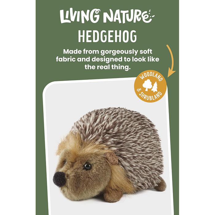 М'яка іграшка Living Nature - Їжачок середній (18см)