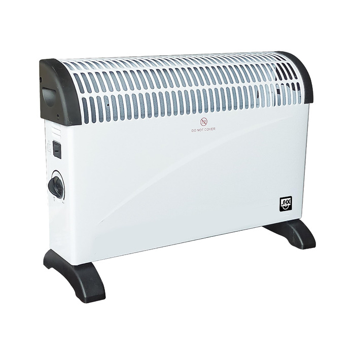 Конвекторний обігрівач SHX з турбовентилятором 2000 Вт SHX08TKV2000 радіатор 2000 Вт, запобіжний термостат, 3 рівні потужності, захист від перегріву, низький рівень шуму, білий